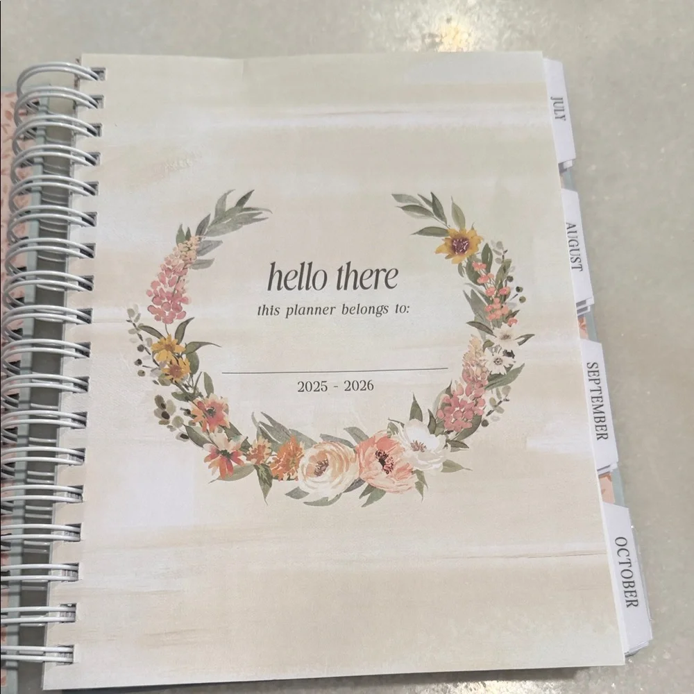 💐THE PAPER STUDIO~Floral Blue Home Office Planner